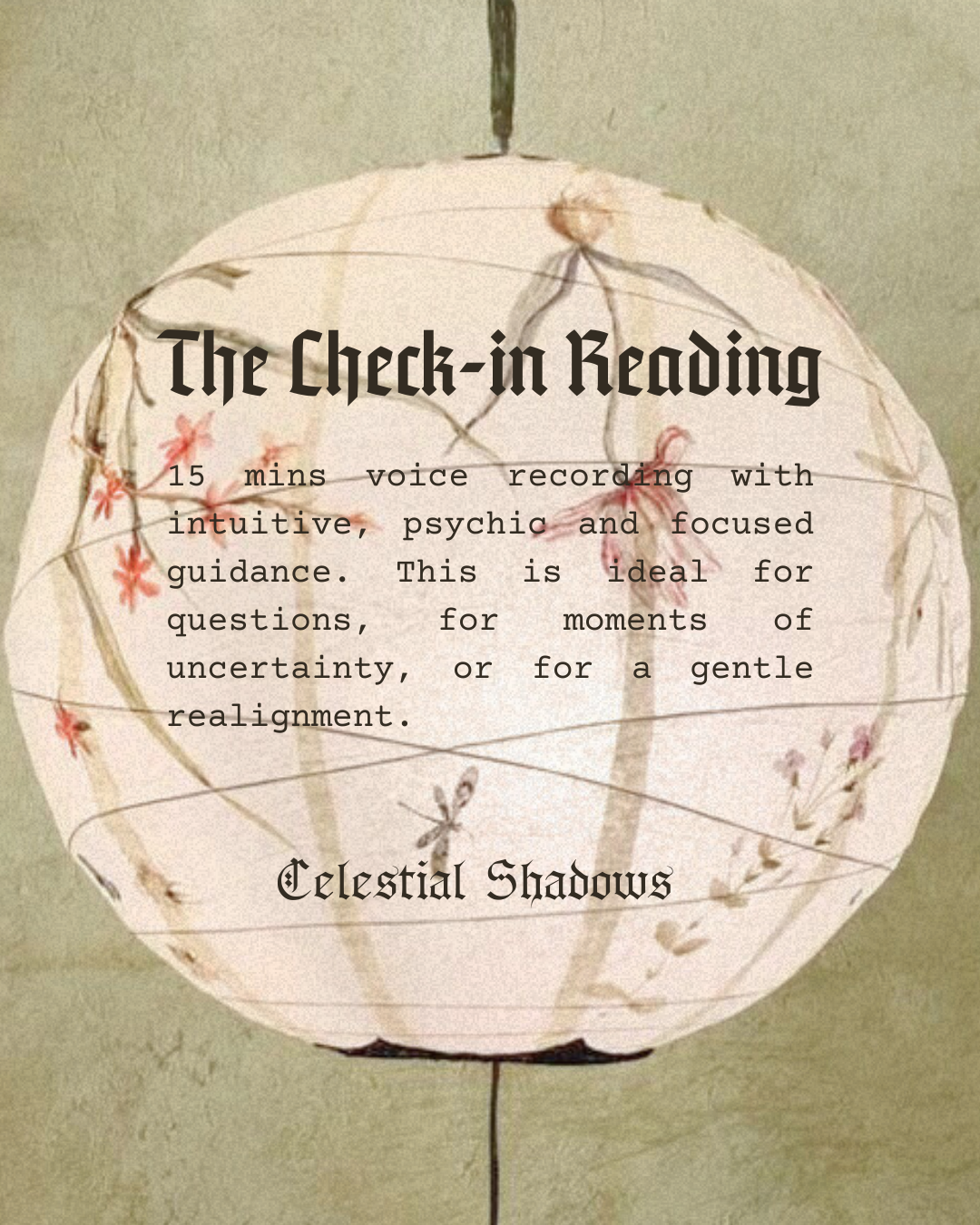 ✧ The Check In Reading  ✧