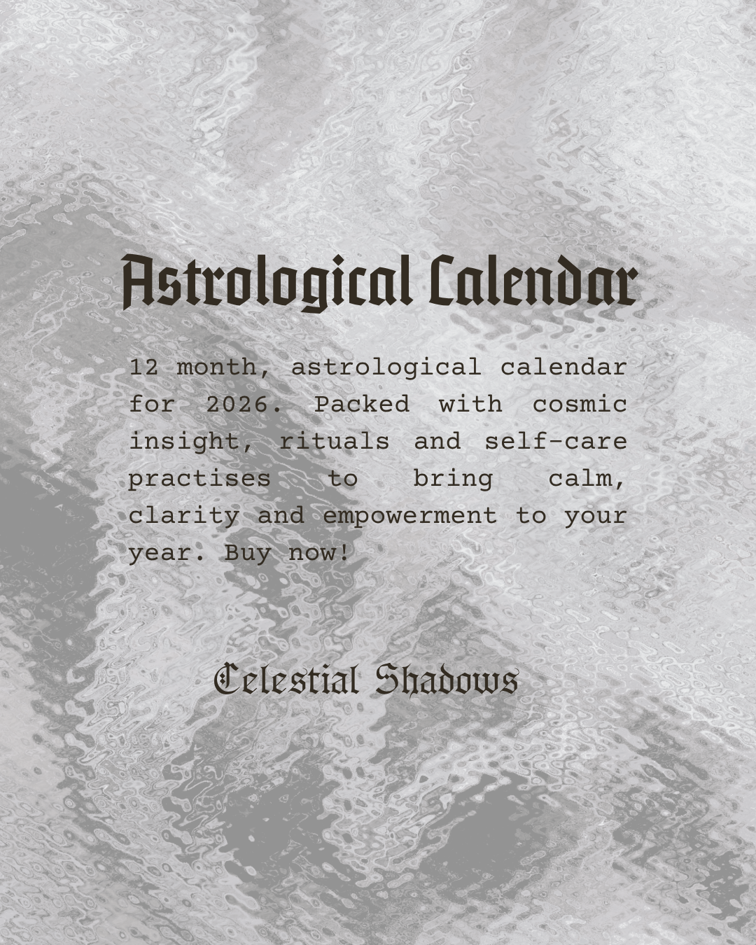 2026 Astrological Wall Calendar